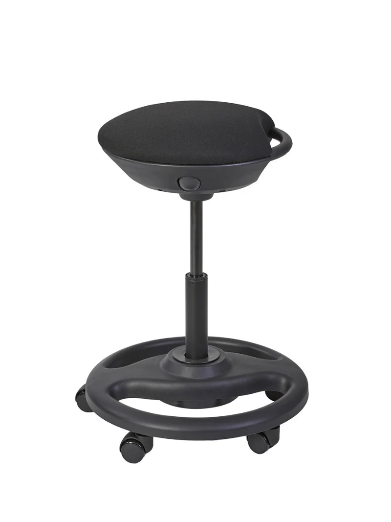 Tabouret Ergonomique à Roulette - Noir