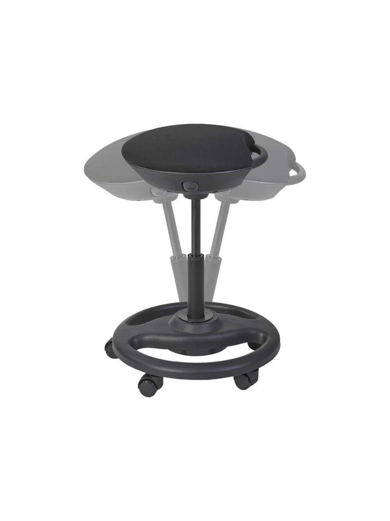 Tabouret Ergonomique à Roulette - Noir