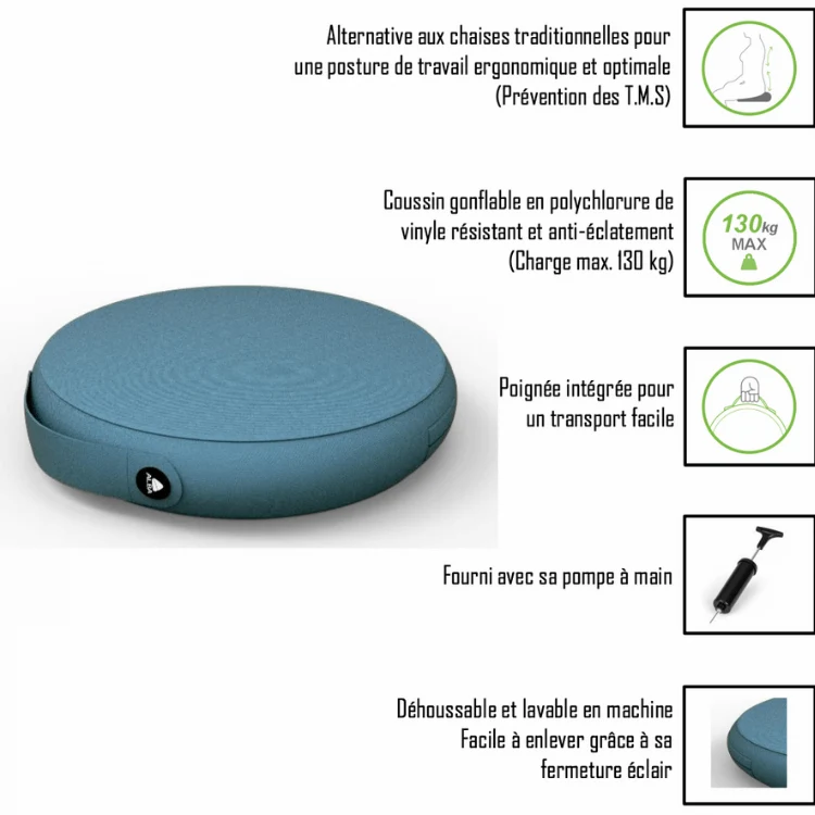 Coussin Ergonomique - Bleu