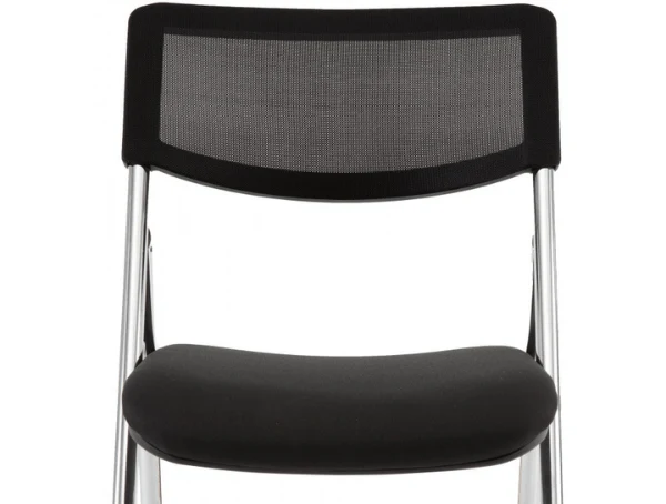 Lot de 2 Chaises Pliantes Confortables - Chromées