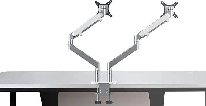 Bras Articulé Double Écran Ordinateur Jamy - Gris