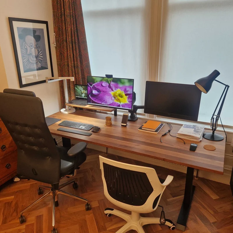 Walnut standing desk