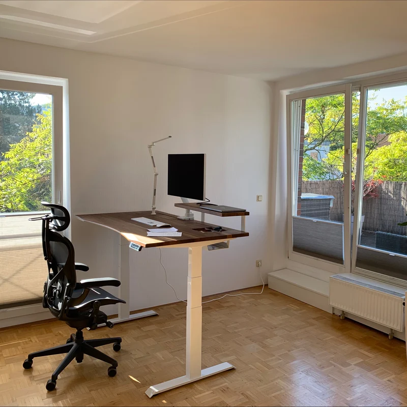Walnut standing desk