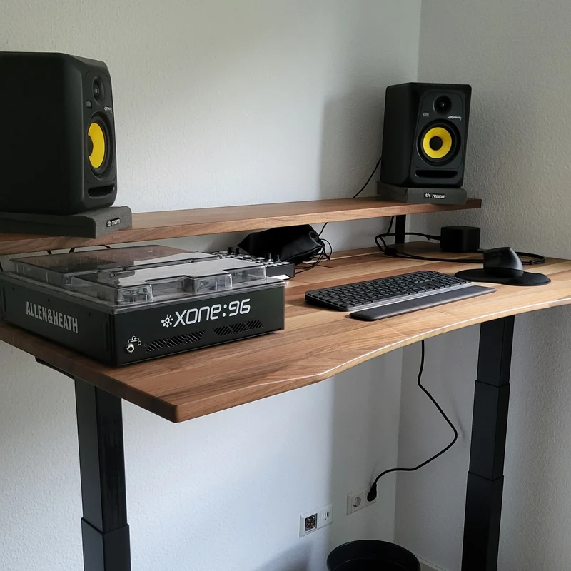 Walnut standing desk