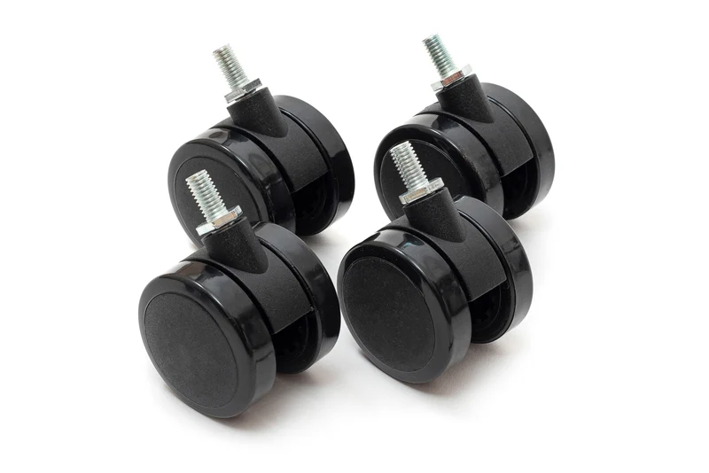 Castors with brakes