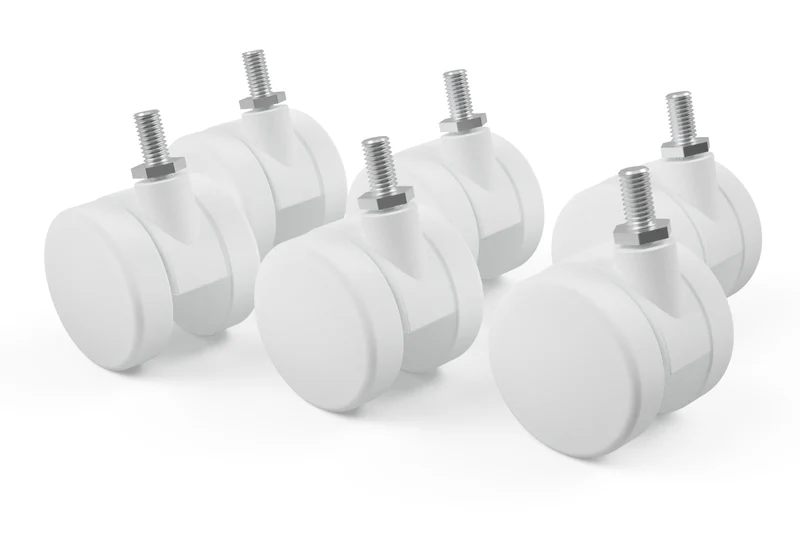 Castors with brakes