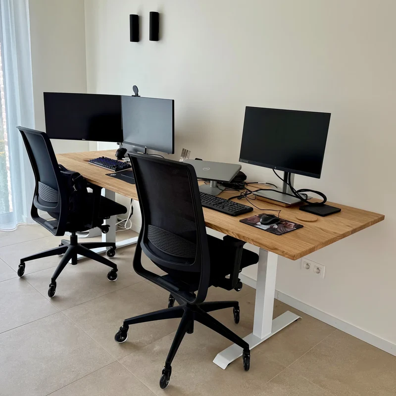 Oak standing desk
