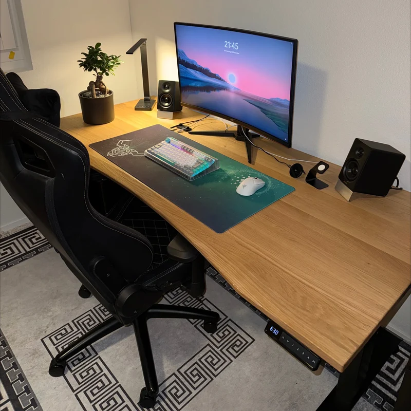 Oak standing desk