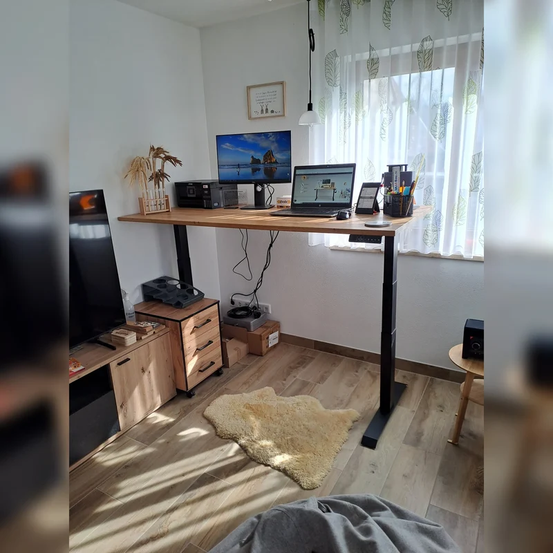 Oak standing desk