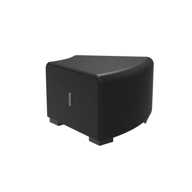 Pouf Angulaire Hizia - Simili Cuir Noir