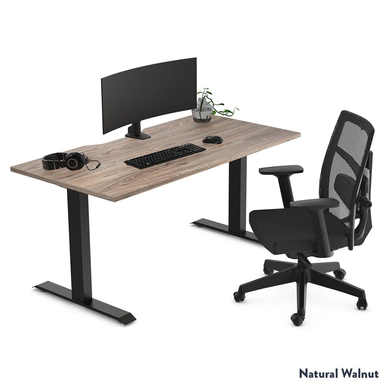 Desky Zero Scalloped Laminate Office Desk