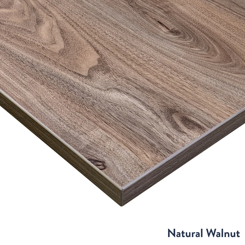 Desky Zero Scalloped Laminate Office Desk