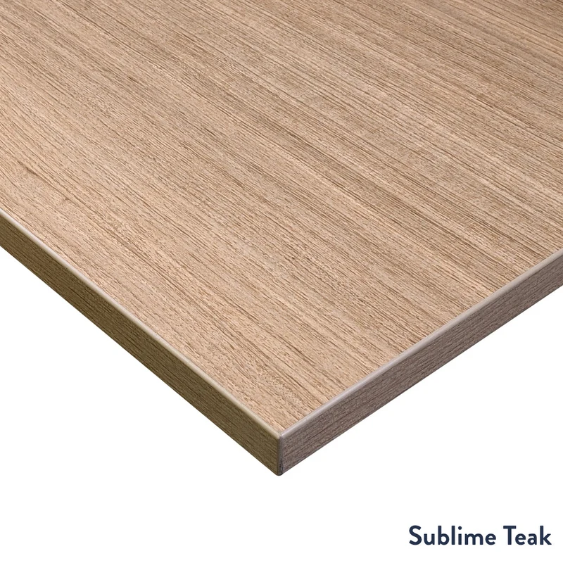 Desky Zero Scalloped Laminate Office Desk