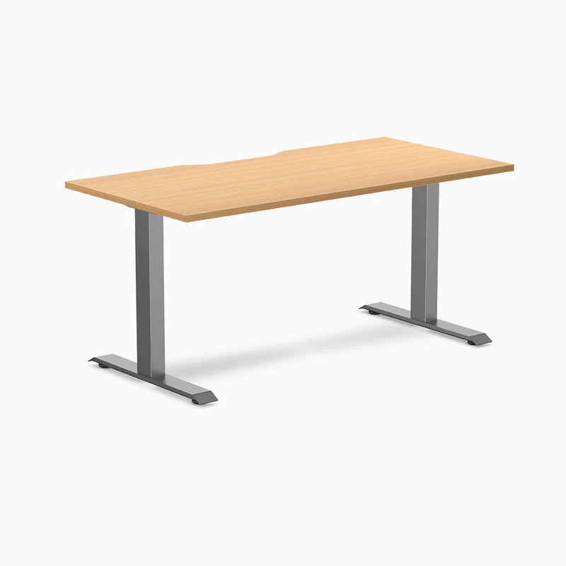Desky Zero Scalloped Laminate Office Desk