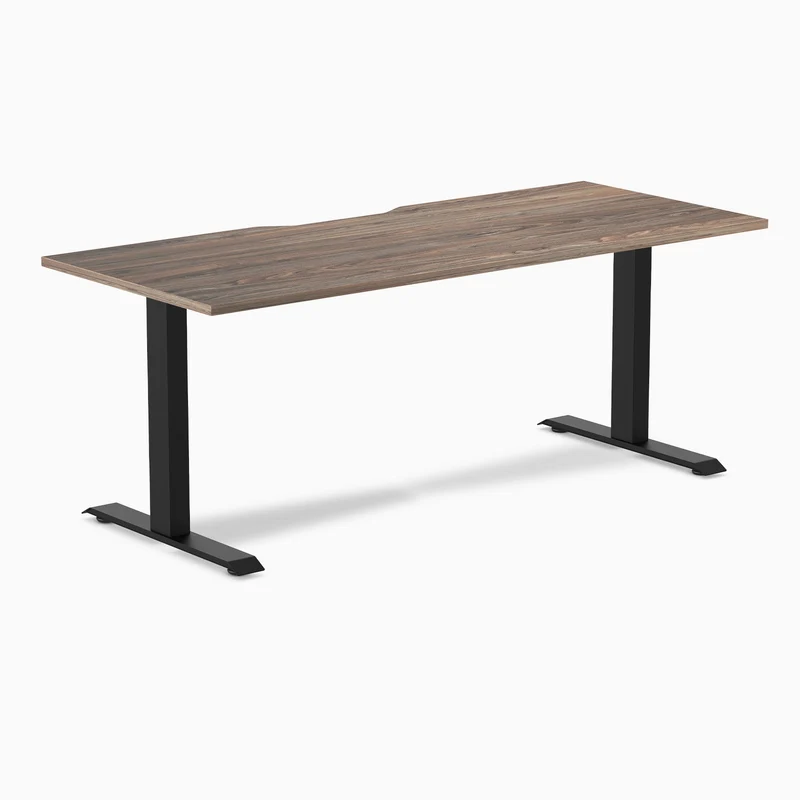Desky Zero Scalloped Laminate Office Desk