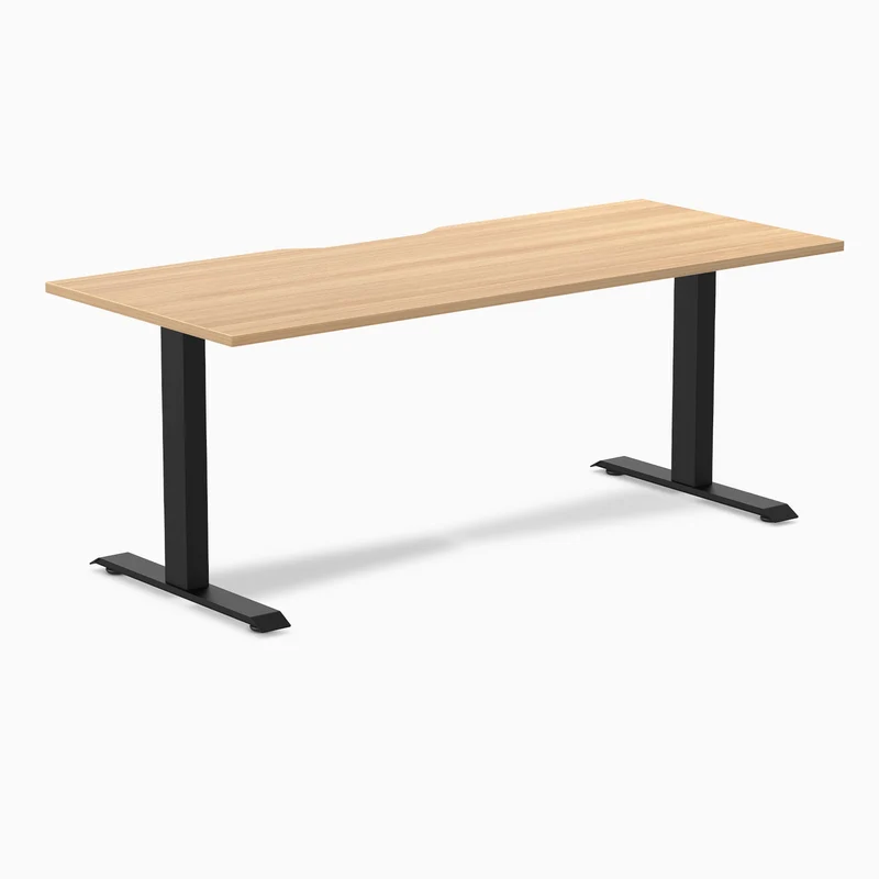 Desky Zero Scalloped Laminate Office Desk