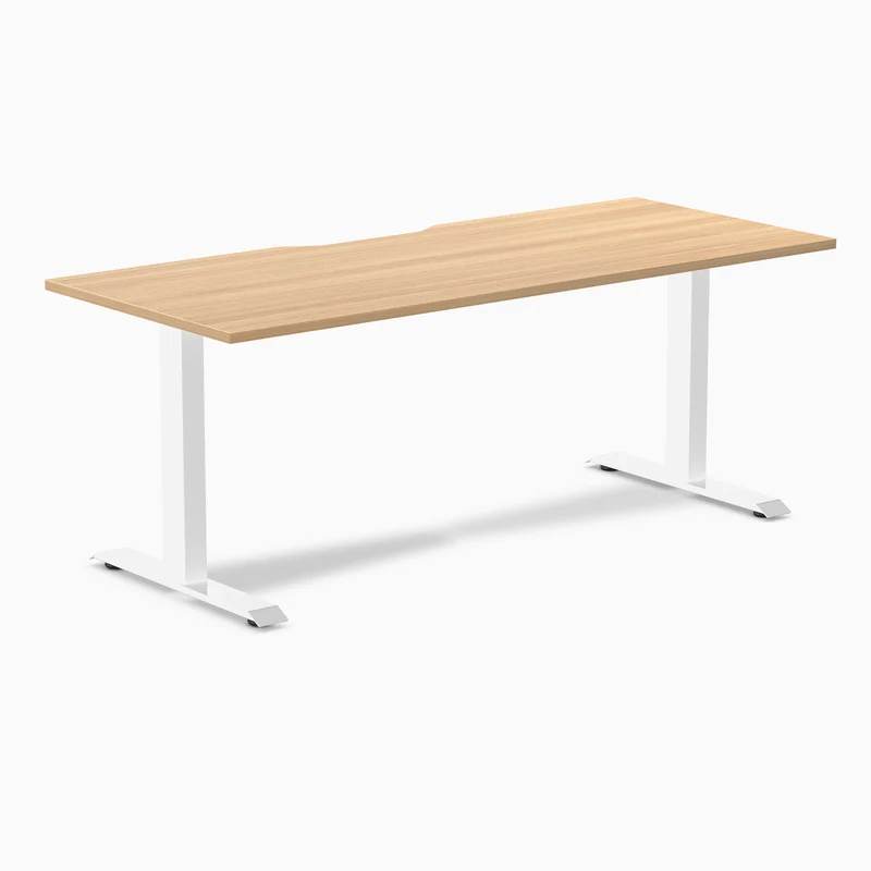 Desky Zero Scalloped Laminate Office Desk