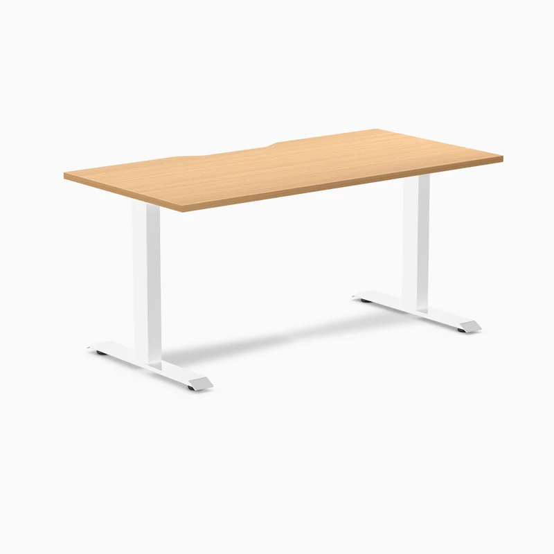 Desky Zero Scalloped Laminate Office Desk