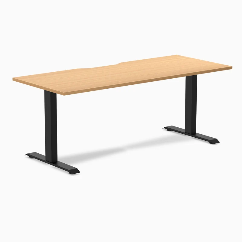 Desky Zero Scalloped Laminate Office Desk