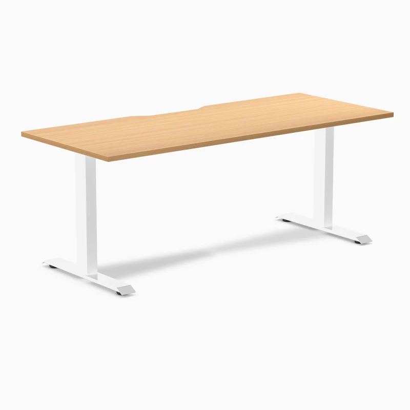 Desky Zero Scalloped Laminate Office Desk