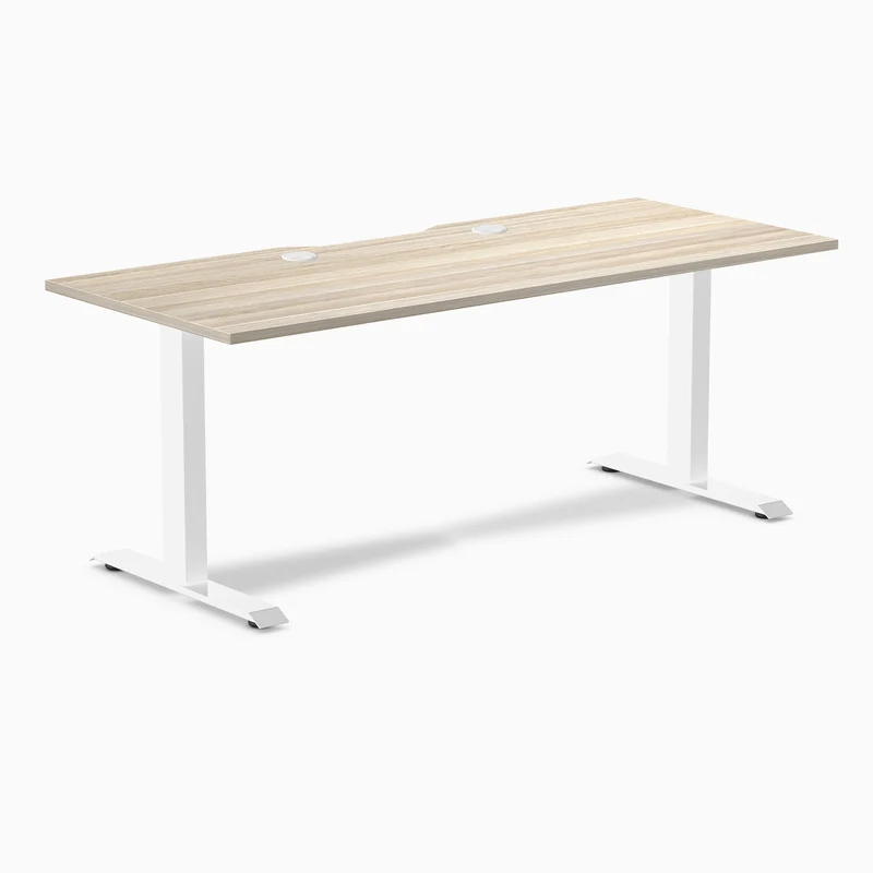 Desky Zero Scalloped Laminate Office Desk