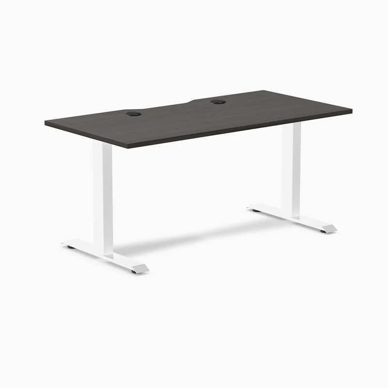 Desky Zero Scalloped Laminate Office Desk