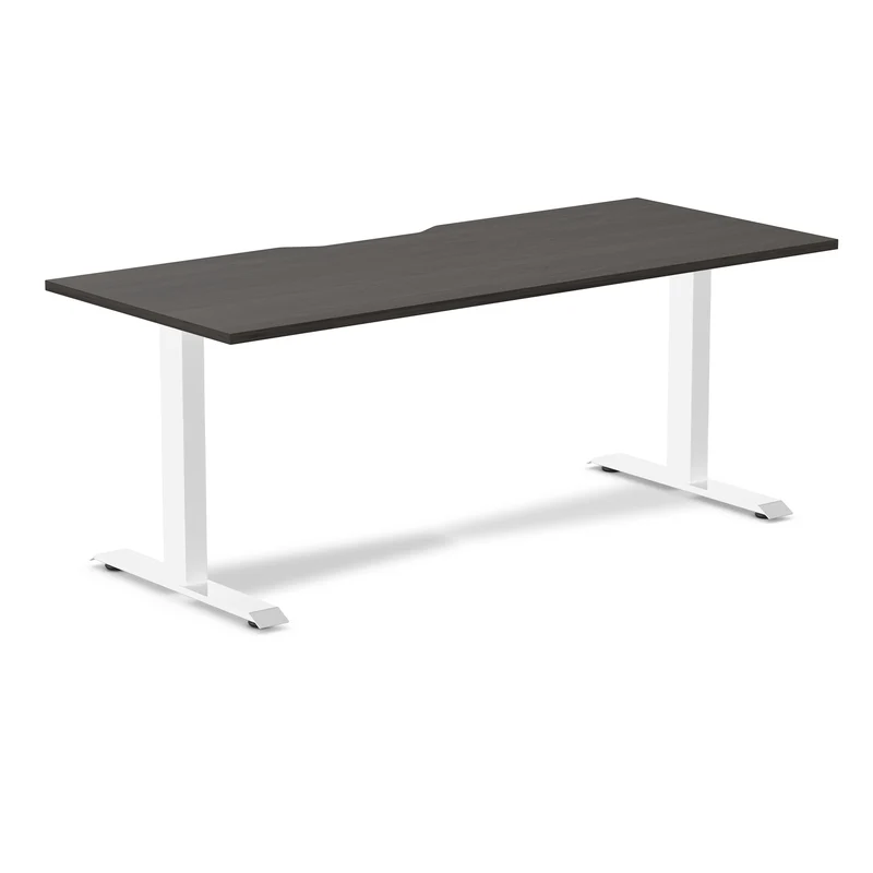 Desky Zero Scalloped Laminate Office Desk