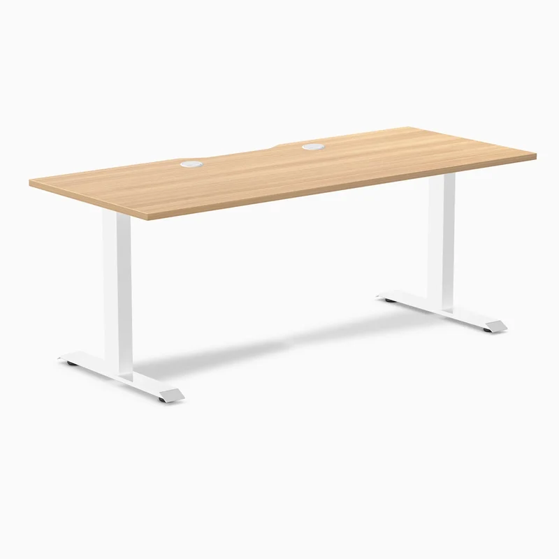 Desky Zero Scalloped Laminate Office Desk