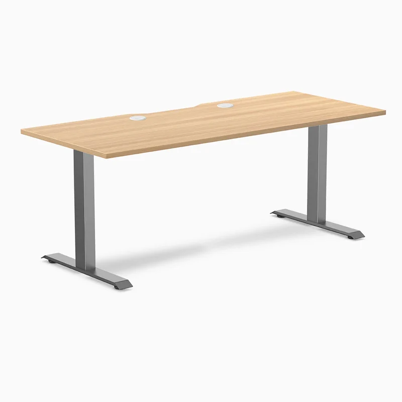 Desky Zero Scalloped Laminate Office Desk