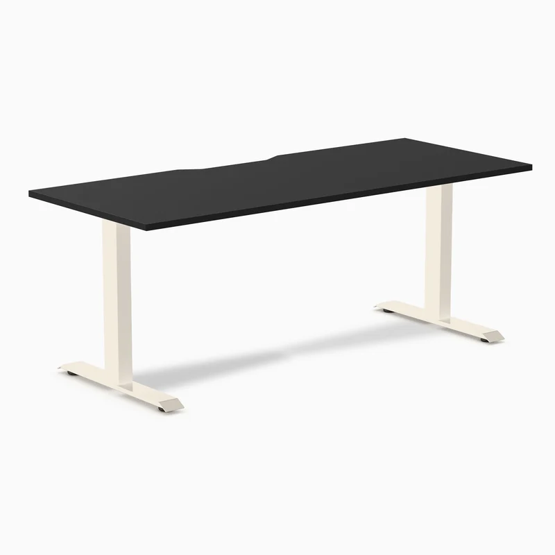 Desky Zero Scalloped Laminate Office Desk