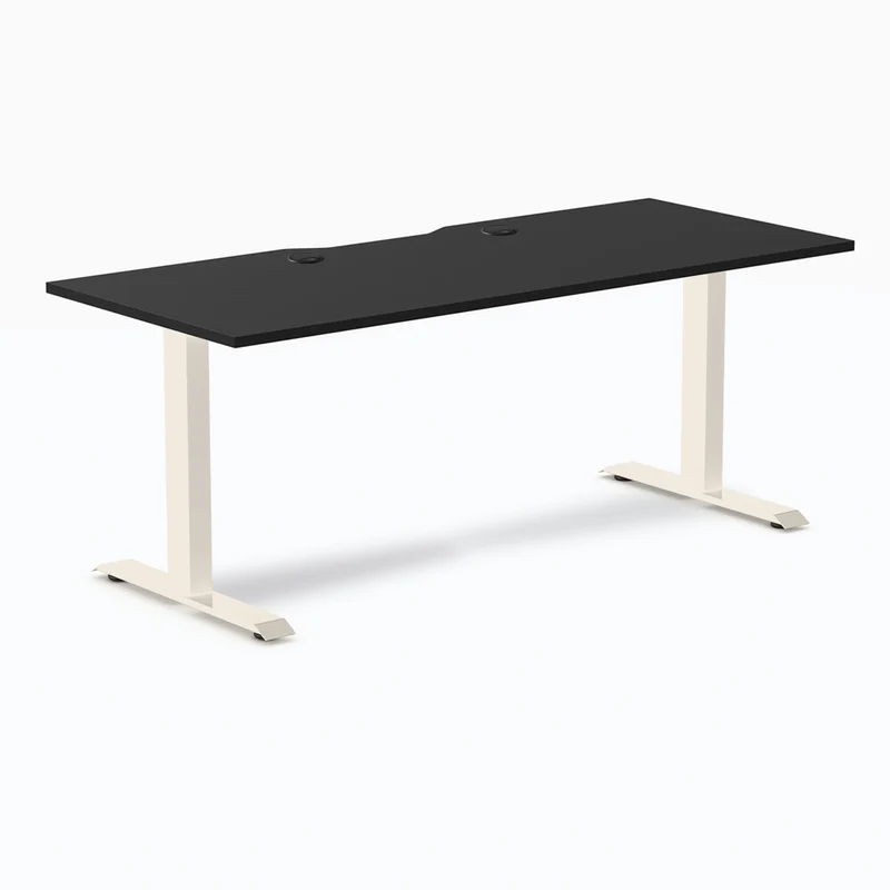 Desky Zero Scalloped Laminate Office Desk