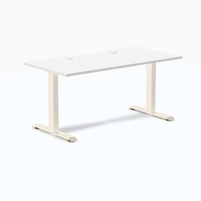 Desky Zero Scalloped Laminate Office Desk