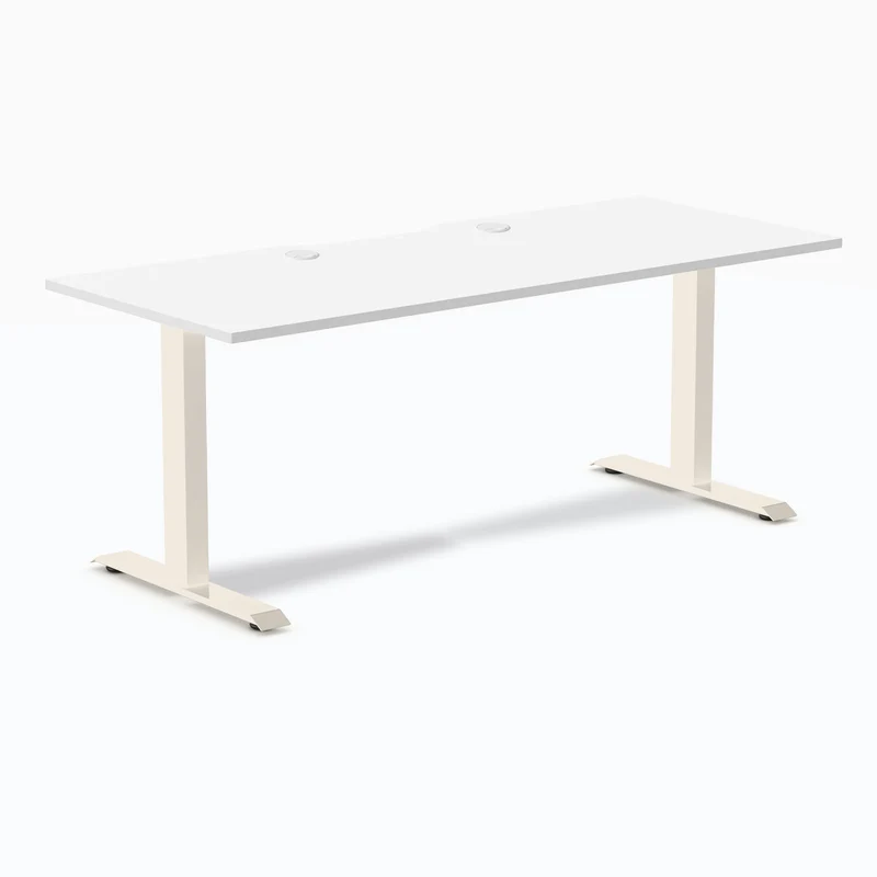 Desky Zero Scalloped Laminate Office Desk