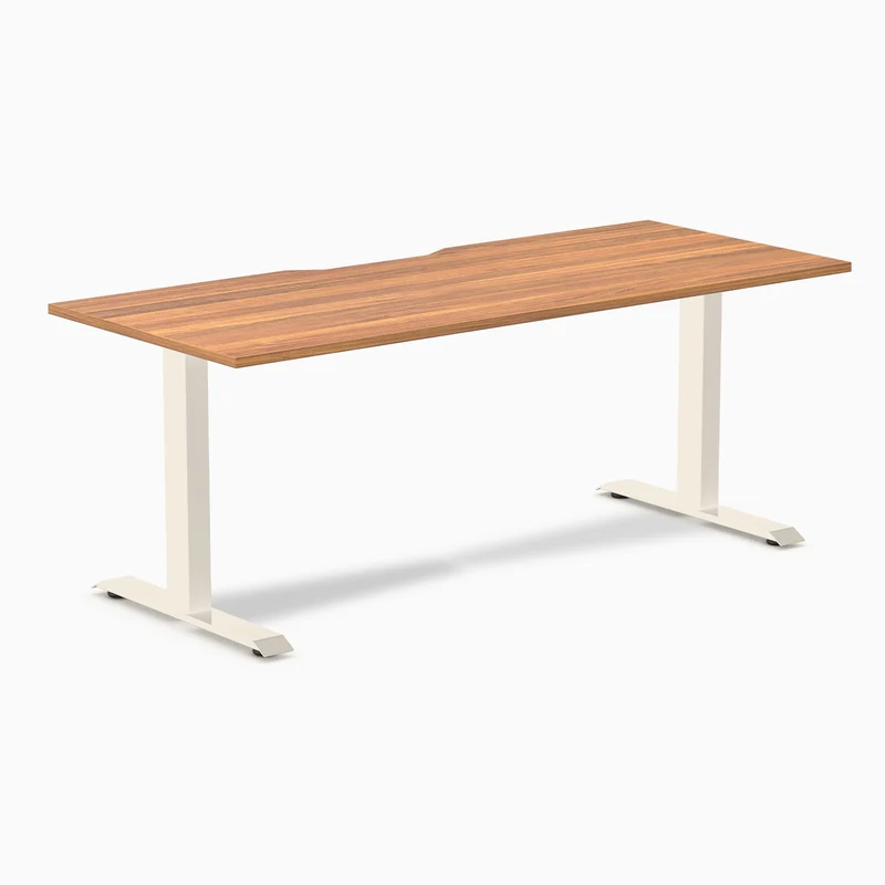 Desky Zero Scalloped Laminate Office Desk