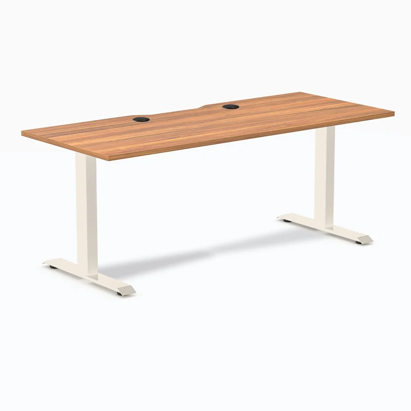 Desky Zero Scalloped Laminate Office Desk