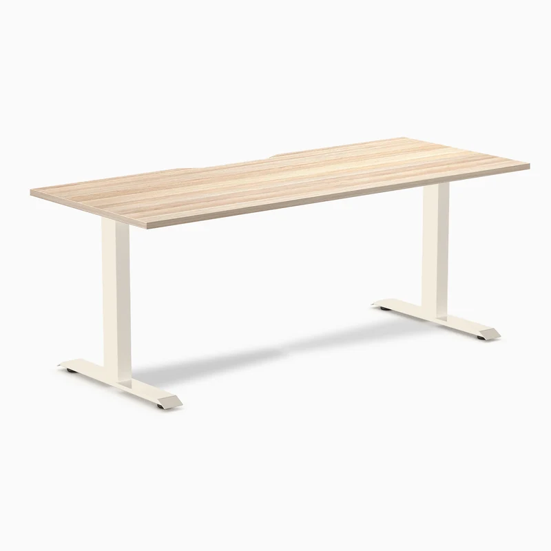 Desky Zero Scalloped Laminate Office Desk