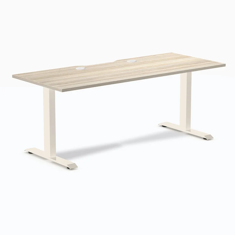 Desky Zero Scalloped Laminate Office Desk