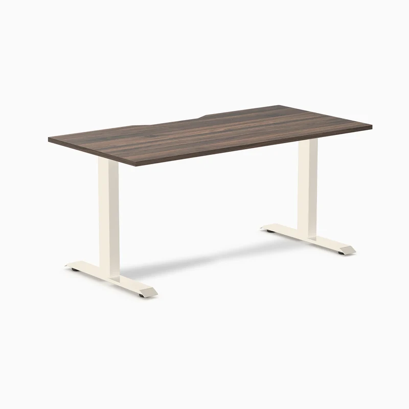 Desky Zero Scalloped Laminate Office Desk