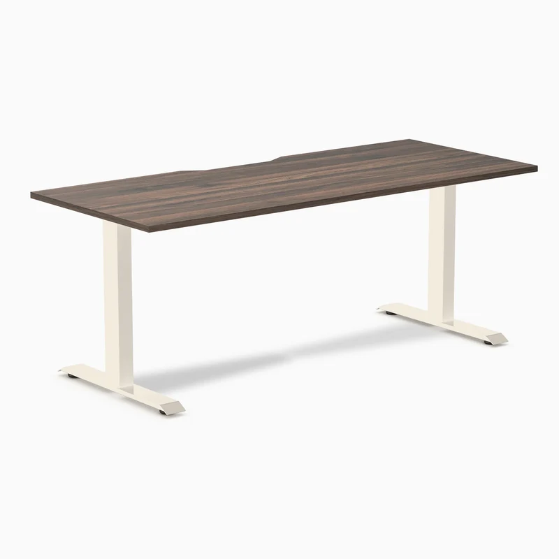 Desky Zero Scalloped Laminate Office Desk