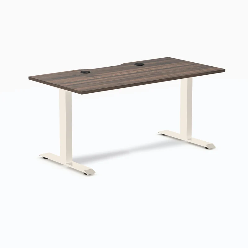 Desky Zero Scalloped Laminate Office Desk