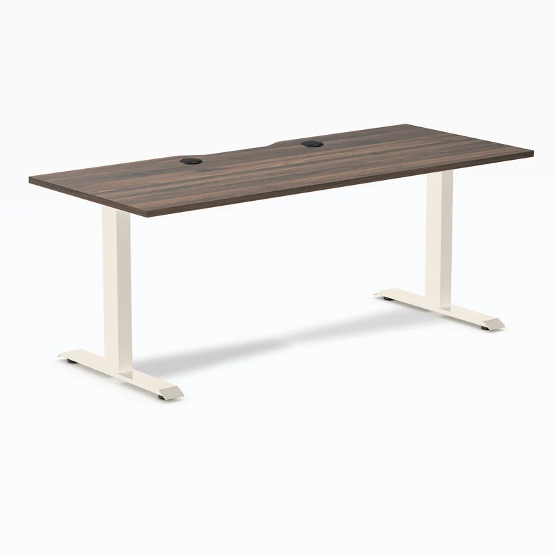 Desky Zero Scalloped Laminate Office Desk