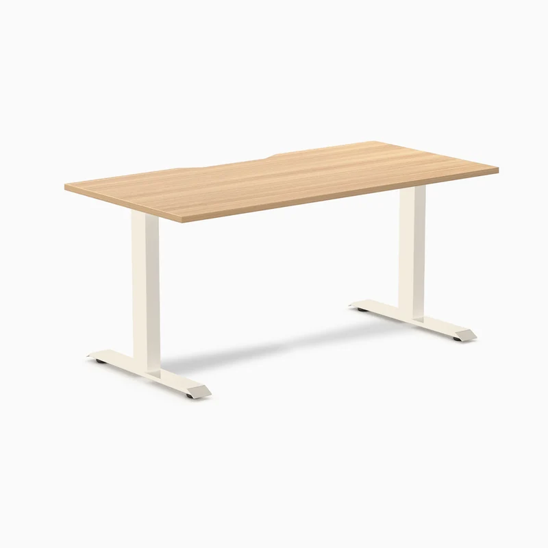Desky Zero Scalloped Laminate Office Desk