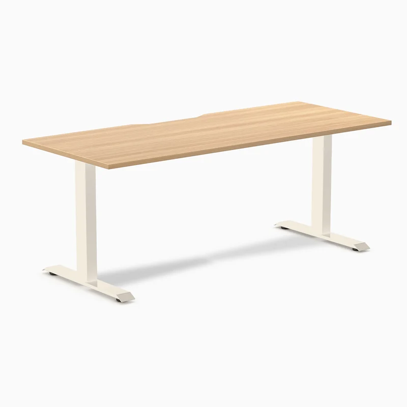 Desky Zero Scalloped Laminate Office Desk