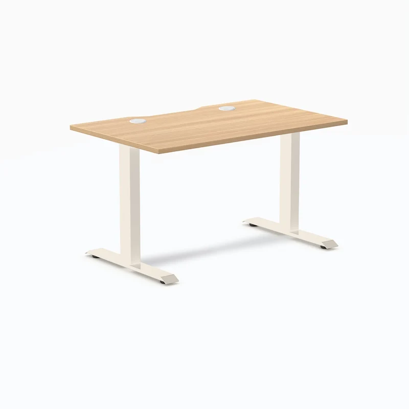 Desky Zero Scalloped Laminate Office Desk