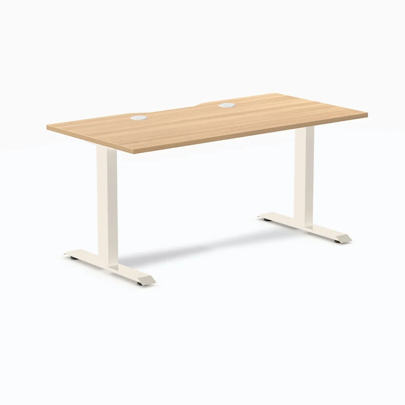 Desky Zero Scalloped Laminate Office Desk