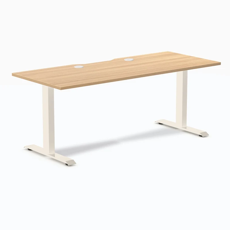 Desky Zero Scalloped Laminate Office Desk