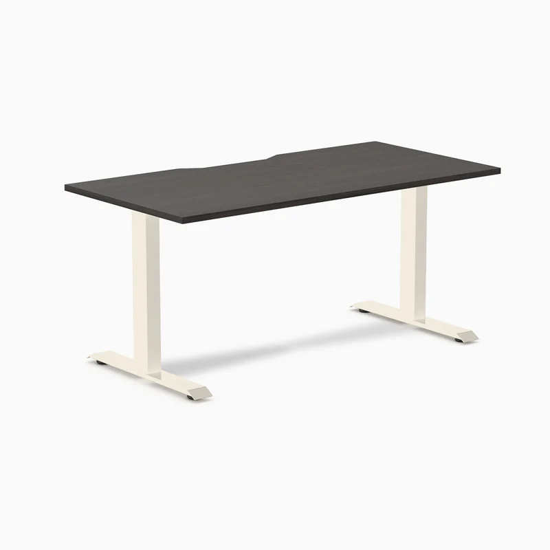 Desky Zero Scalloped Laminate Office Desk