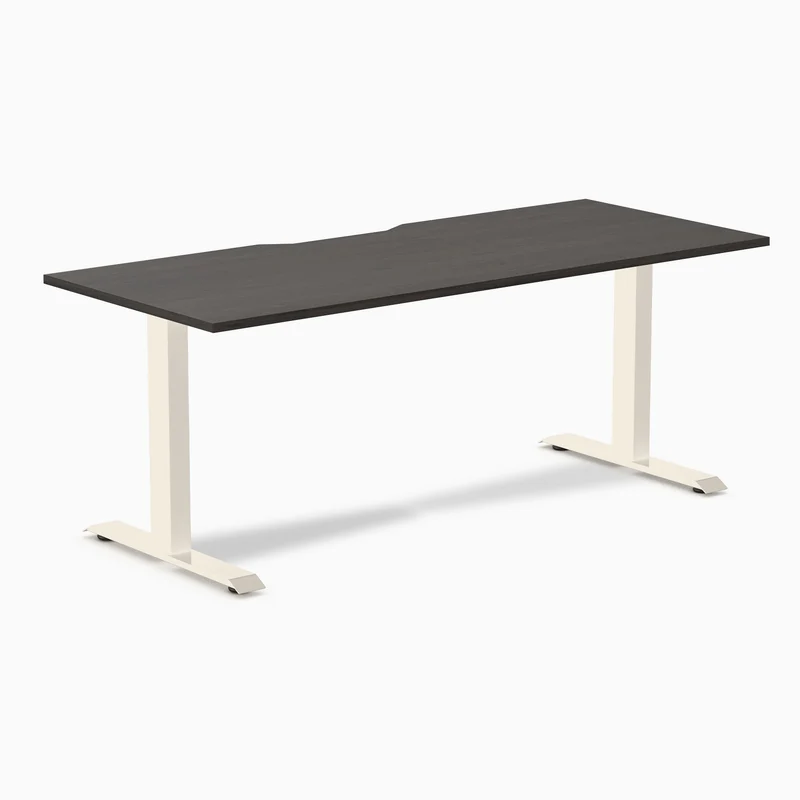 Desky Zero Scalloped Laminate Office Desk