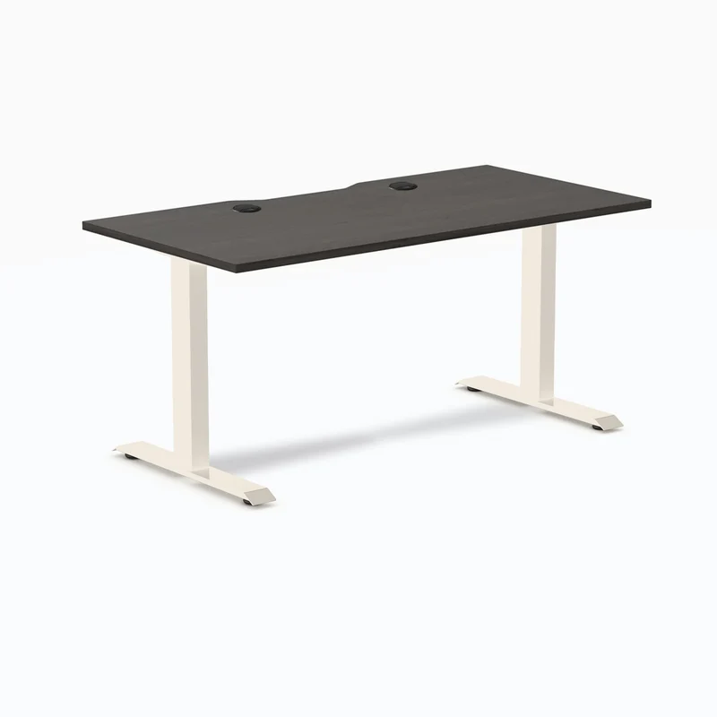 Desky Zero Scalloped Laminate Office Desk