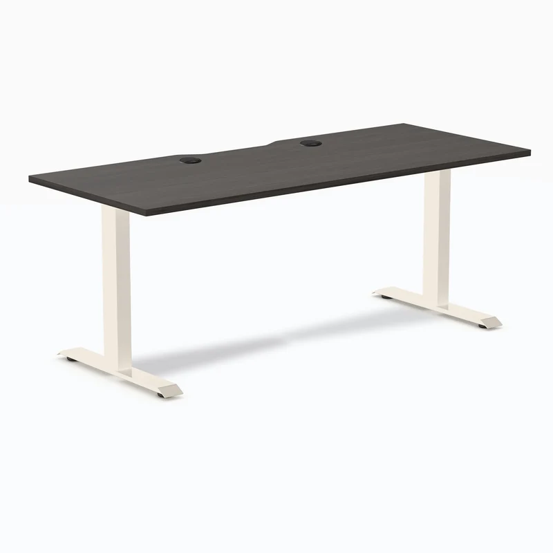 Desky Zero Scalloped Laminate Office Desk